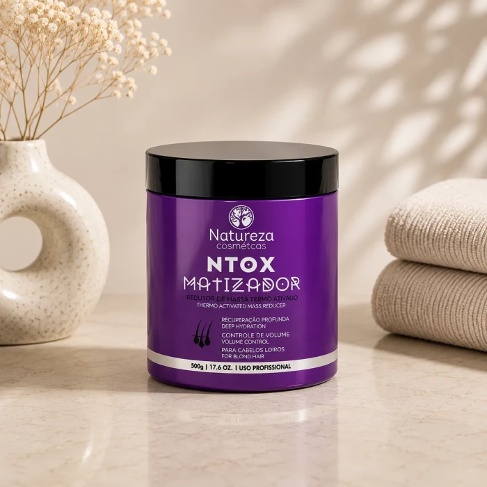 NATUREZA NTOX MATIZADOR Ботокс — корректирующий цвет, ботокс с гиалуроновой кислотой для восстановления хрупких и ломких волос