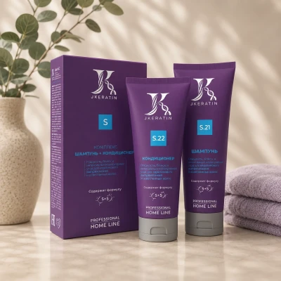 JKeratin DUO Set (Шампунь S.21 + Кондиционер S.22) — комплект для осветленных волос и блонда с фиолетовым пигментом