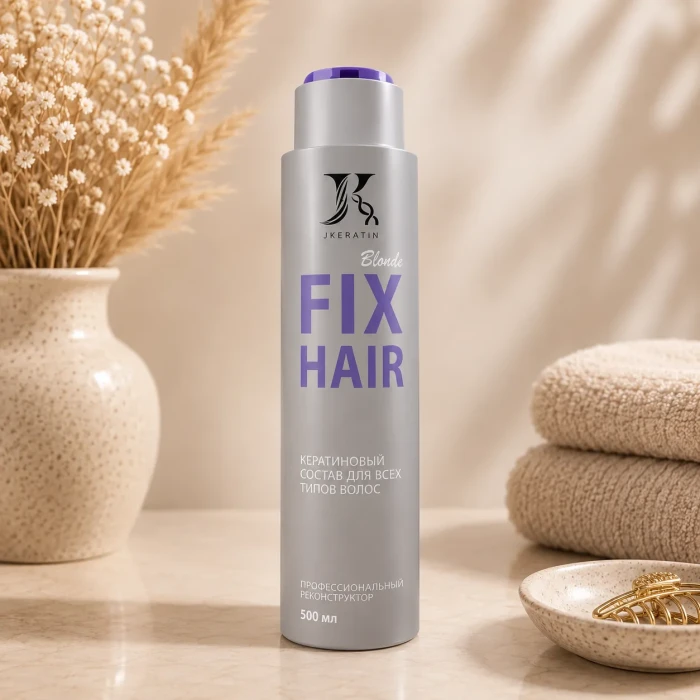 Jkeratin Fix Hair — Базовый кератин для выпрямления волос со сладким миндалём и кофейным экстрактом