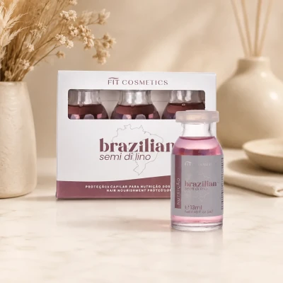 FIT Brazilian Semi Di Lino — ампула-концентрат для питания и восполнения липидного слоя волос, 15 мл 