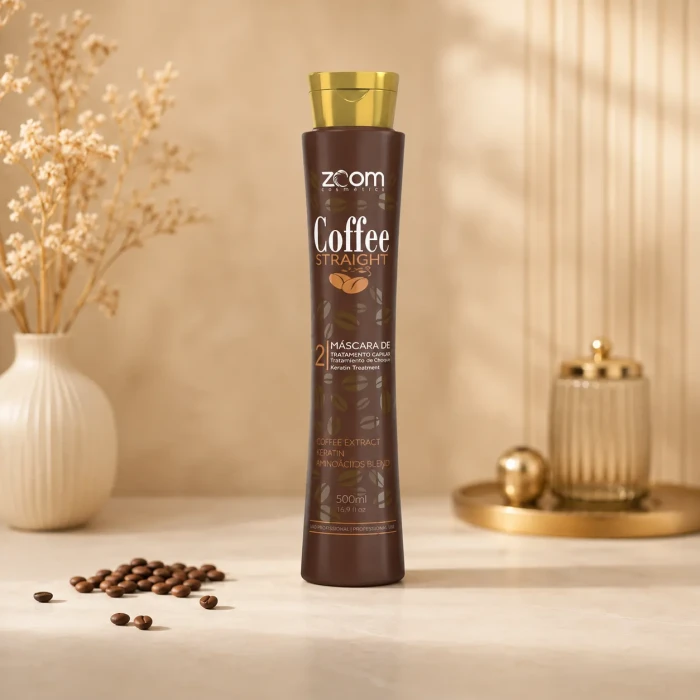ZOOM Keratin Coffee Straight — Кератин с экстрактом кофе для выпрямления афро, жёстких и пористых волос