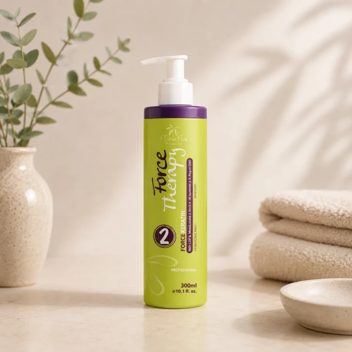 Floractive Force Therapy Keratin Fluid — кератиновый белковый флюид Шаг 2 для восполнения массы и уплотнения волос