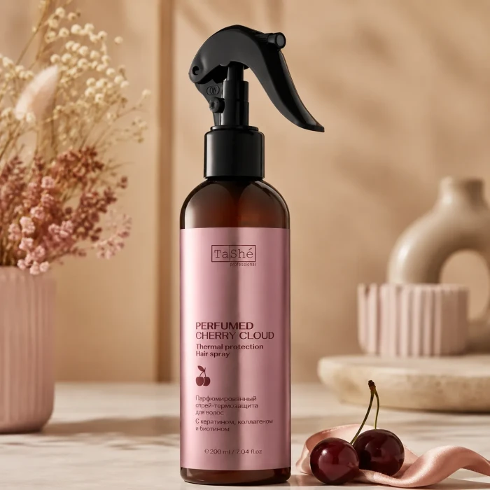 TASHE Perfumed Cherry Cloud Thermal Protection Hair Spray — парфюмированный спрей-термозащита для волос